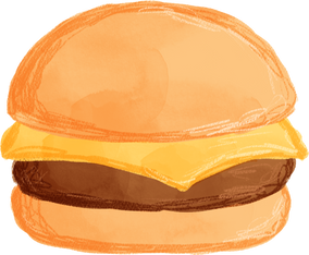 plain cheeseburger